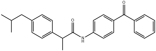 N-(4-benzoylphenyl)-2-(4-isobutylphenyl)propanamide,723257-03-2,结构式