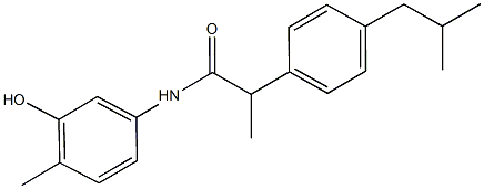 N-(3-hydroxy-4-methylphenyl)-2-(4-isobutylphenyl)propanamide Structure