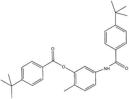 5-[(4-tert-butylbenzoyl)amino]-2-methylphenyl4-tert-butylbenzoate 结构式