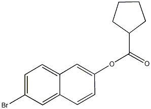 6-bromo-2-naphthylcyclopentanecarboxylate Struktur