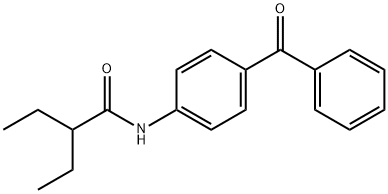 N-(4-benzoylphenyl)-2-ethylbutanamide 化学構造式