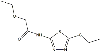 2-ethoxy-N-[5-(ethylthio)-1,3,4-thiadiazol-2-yl]acetamide Struktur