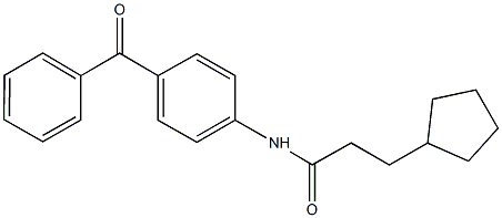 N-(4-benzoylphenyl)-3-cyclopentylpropanamide Structure