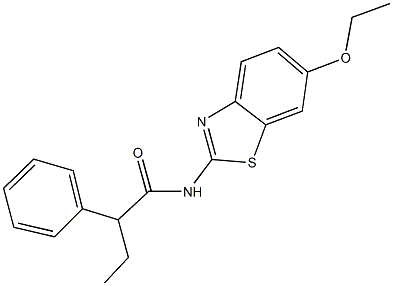 N-(6-ethoxy-1,3-benzothiazol-2-yl)-2-phenylbutanamide Structure