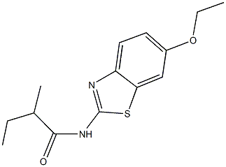 N-(6-ethoxy-1,3-benzothiazol-2-yl)-2-methylbutanamide 化学構造式