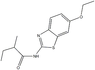 N-(6-ethoxy-1,3-benzothiazol-2-yl)-2-methylbutanamide Structure