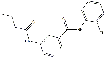 3-(butyrylamino)-N-(2-chlorophenyl)benzamide 结构式