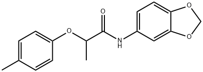 N-(1,3-benzodioxol-5-yl)-2-(4-methylphenoxy)propanamide Struktur