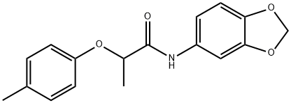 N-(1,3-benzodioxol-5-yl)-2-(4-methylphenoxy)propanamide Structure