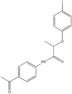 N-(4-acetylphenyl)-2-(4-methylphenoxy)propanamide Structure