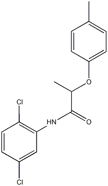 N-(2,5-dichlorophenyl)-2-(4-methylphenoxy)propanamide Struktur