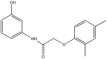2-(2,4-dimethylphenoxy)-N-(3-hydroxyphenyl)acetamide,723258-67-1,结构式