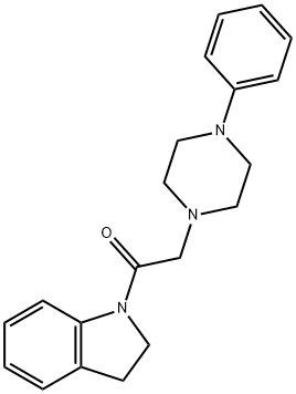 1-[(4-phenyl-1-piperazinyl)acetyl]indoline,723258-80-8,结构式