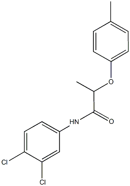 N-(3,4-dichlorophenyl)-2-(4-methylphenoxy)propanamide Struktur