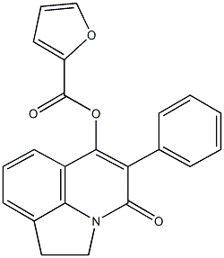 4-oxo-5-phenyl-1,2-dihydro-4H-pyrrolo[3,2,1-ij]quinolin-6-yl 2-furoate Structure