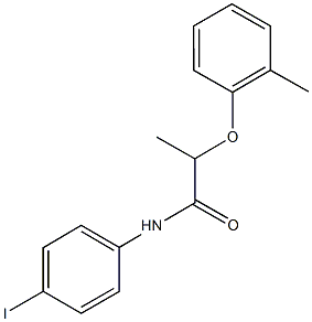 N-(4-iodophenyl)-2-(2-methylphenoxy)propanamide 化学構造式