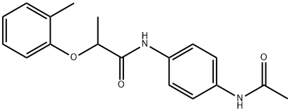 N-[4-(acetylamino)phenyl]-2-(2-methylphenoxy)propanamide Structure