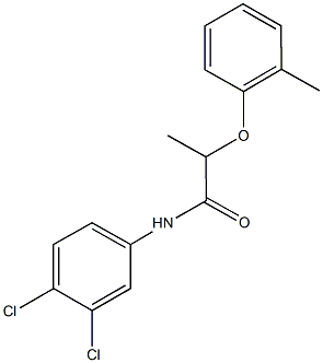 N-(3,4-dichlorophenyl)-2-(2-methylphenoxy)propanamide 化学構造式
