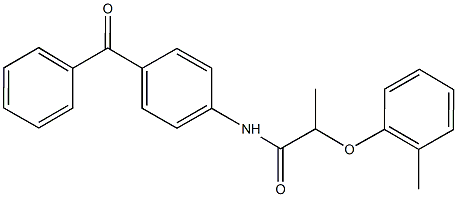 N-(4-benzoylphenyl)-2-(2-methylphenoxy)propanamide Structure