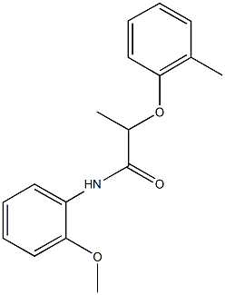 N-(2-methoxyphenyl)-2-(2-methylphenoxy)propanamide,723259-69-6,结构式