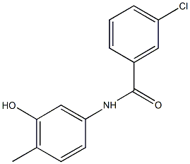 3-chloro-N-(3-hydroxy-4-methylphenyl)benzamide Structure