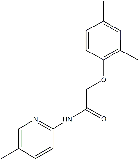 2-(2,4-dimethylphenoxy)-N-(5-methyl-2-pyridinyl)acetamide,723259-97-0,结构式