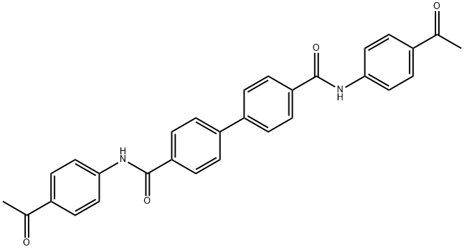 N~4~,N~4~'-bis(4-acetylphenyl)[1,1'-biphenyl]-4,4'-dicarboxamide 结构式