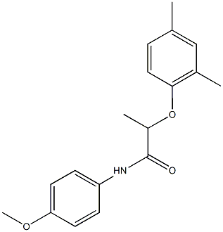 2-(2,4-dimethylphenoxy)-N-(4-methoxyphenyl)propanamide,723260-32-0,结构式