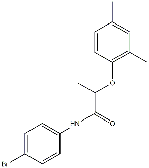 N-(4-bromophenyl)-2-(2,4-dimethylphenoxy)propanamide 化学構造式