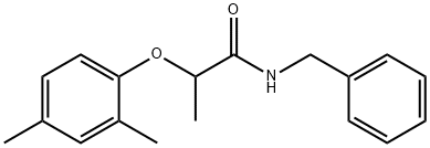 N-benzyl-2-(2,4-dimethylphenoxy)propanamide 结构式