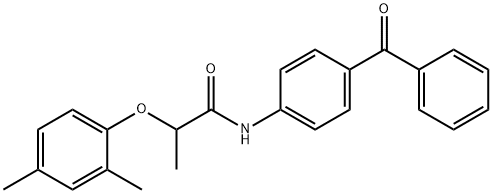 N-(4-benzoylphenyl)-2-(2,4-dimethylphenoxy)propanamide Structure