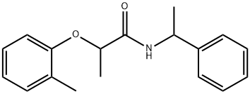 2-(2-methylphenoxy)-N-(1-phenylethyl)propanamide Struktur