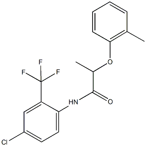N-[4-chloro-2-(trifluoromethyl)phenyl]-2-(2-methylphenoxy)propanamide Struktur