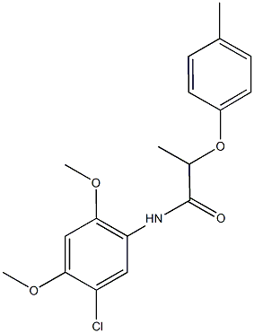 N-(5-chloro-2,4-dimethoxyphenyl)-2-(4-methylphenoxy)propanamide|