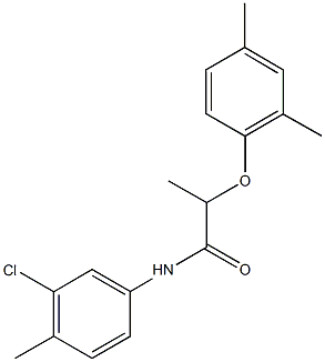 N-(3-chloro-4-methylphenyl)-2-(2,4-dimethylphenoxy)propanamide Structure