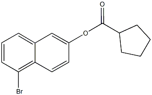 5-bromo-2-naphthyl cyclopentanecarboxylate Structure