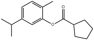 5-isopropyl-2-methylphenyl cyclopentanecarboxylate Structure