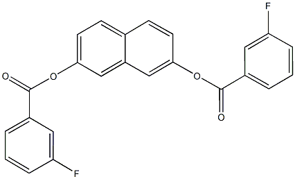 7-[(3-fluorobenzoyl)oxy]-2-naphthyl 3-fluorobenzoate 化学構造式