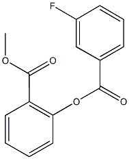 methyl 2-[(3-fluorobenzoyl)oxy]benzoate 化学構造式