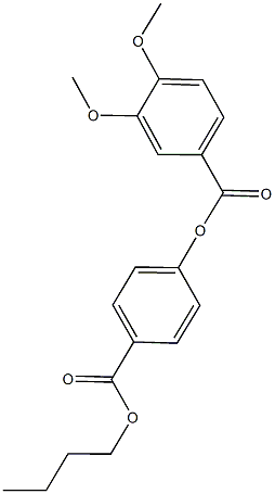 4-(butoxycarbonyl)phenyl 3,4-dimethoxybenzoate Structure