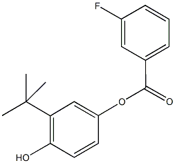 3-tert-butyl-4-hydroxyphenyl 3-fluorobenzoate Structure