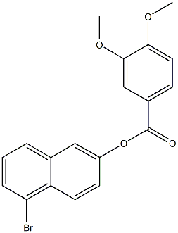 5-bromo-2-naphthyl 3,4-dimethoxybenzoate Structure