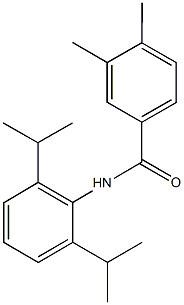 N-(2,6-diisopropylphenyl)-3,4-dimethylbenzamide 化学構造式