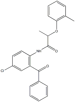 N-(2-benzoyl-4-chlorophenyl)-2-(2-methylphenoxy)propanamide Structure