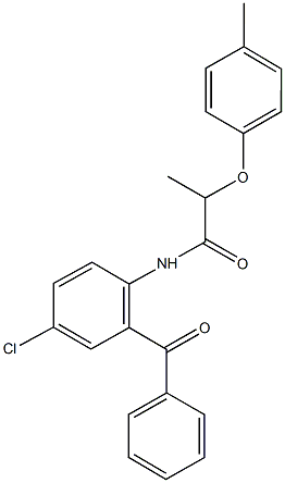 N-(2-benzoyl-4-chlorophenyl)-2-(4-methylphenoxy)propanamide Struktur