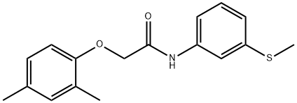 2-(2,4-dimethylphenoxy)-N-[3-(methylsulfanyl)phenyl]acetamide Structure