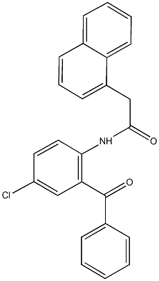 N-(2-benzoyl-4-chlorophenyl)-2-(1-naphthyl)acetamide 化学構造式