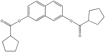 7-[(cyclopentylcarbonyl)oxy]-2-naphthyl cyclopentanecarboxylate Structure