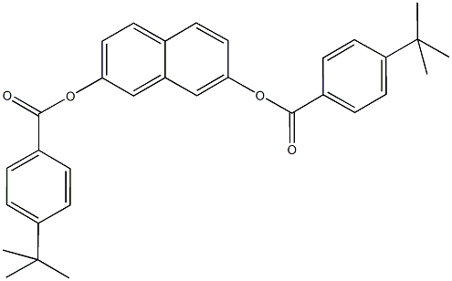 7-[(4-tert-butylbenzoyl)oxy]-2-naphthyl 4-tert-butylbenzoate Structure