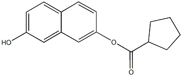 7-hydroxy-2-naphthyl cyclopentanecarboxylate 化学構造式